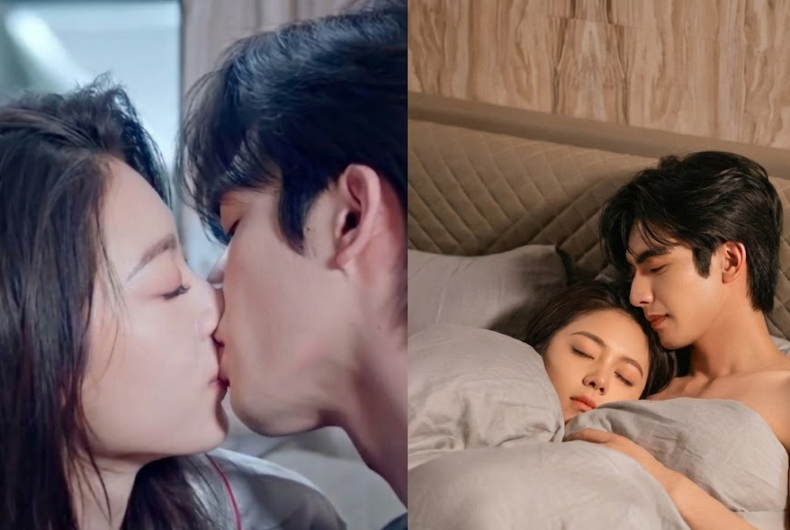 Cena romântica de Song Weilong e Zhao Jinmai no final de Shine on Me.