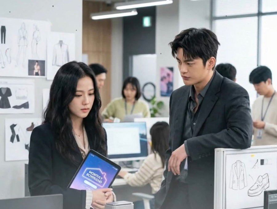 Jisoo e Seo In-guk no dorama Namorado por Assinatura (Monthly Boyfriend).
