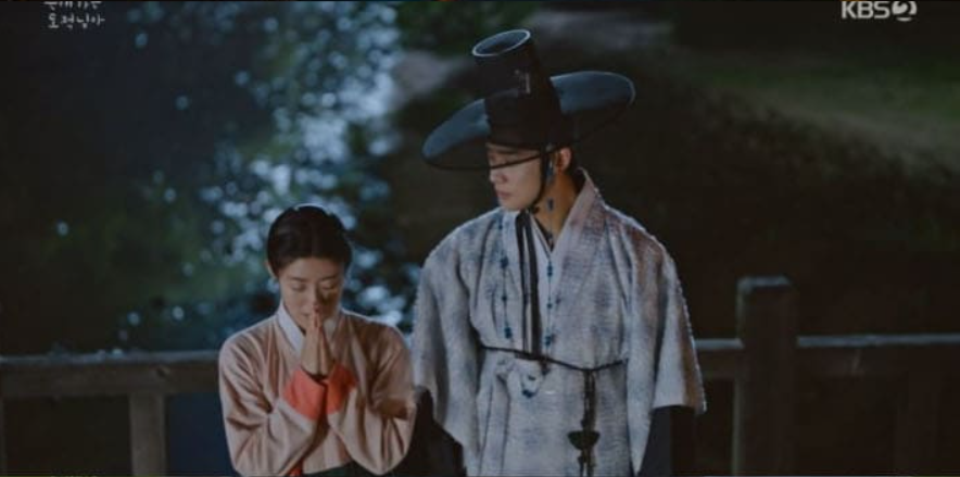 Cena romântica e melancólica entre Eun-jo e Lee Yeol.