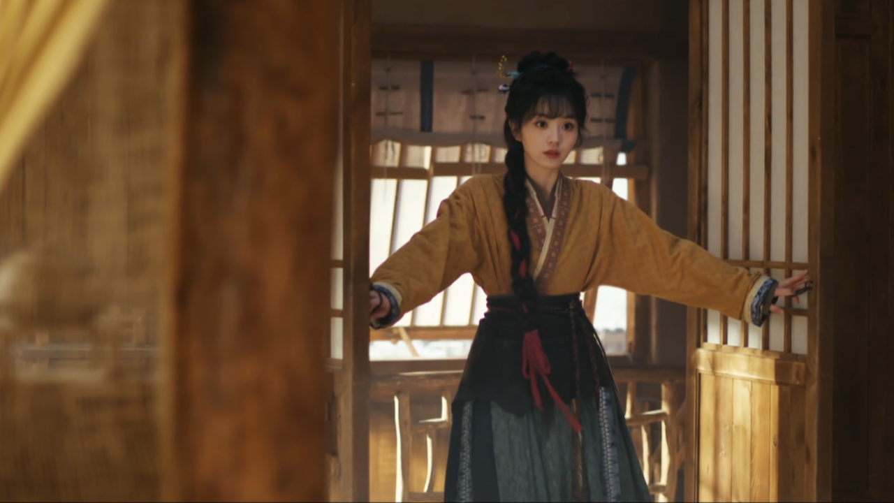 cena da série Por Você com Zhang Linghe e Tian Xiwei