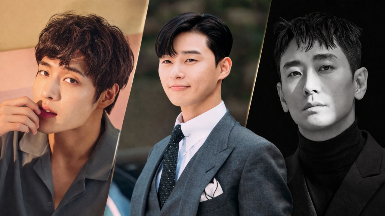 Montagem lado a lado com os rostos de Ju Ji Hoon, Park Seo Joon e Kang Ha Neul.