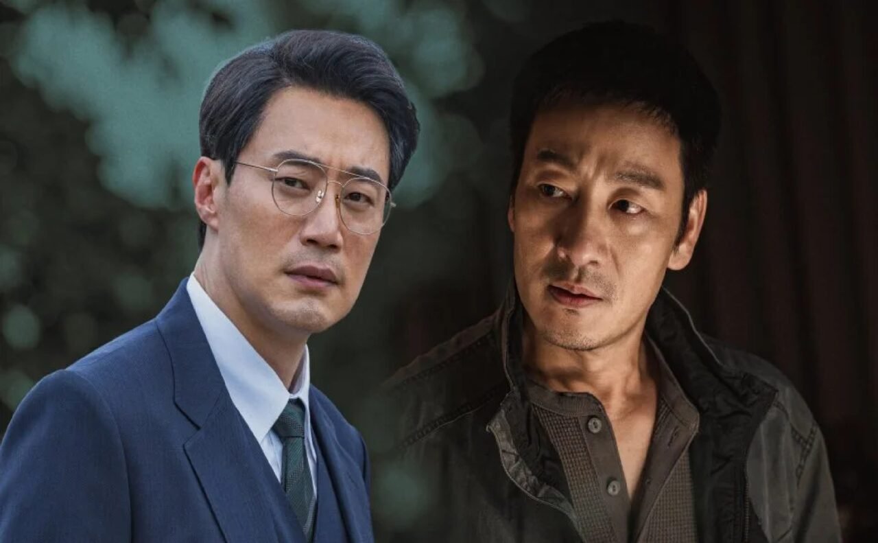 Os atores Park Hae-soo e Lee Hee-joon no pôster do k-drama O Espantalho.