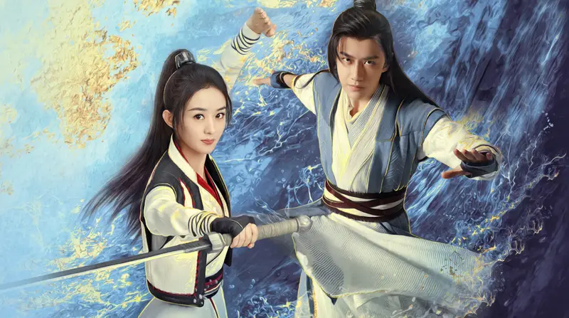A personagem Zhou Fei em posição defensiva ao lado de seu aliado.