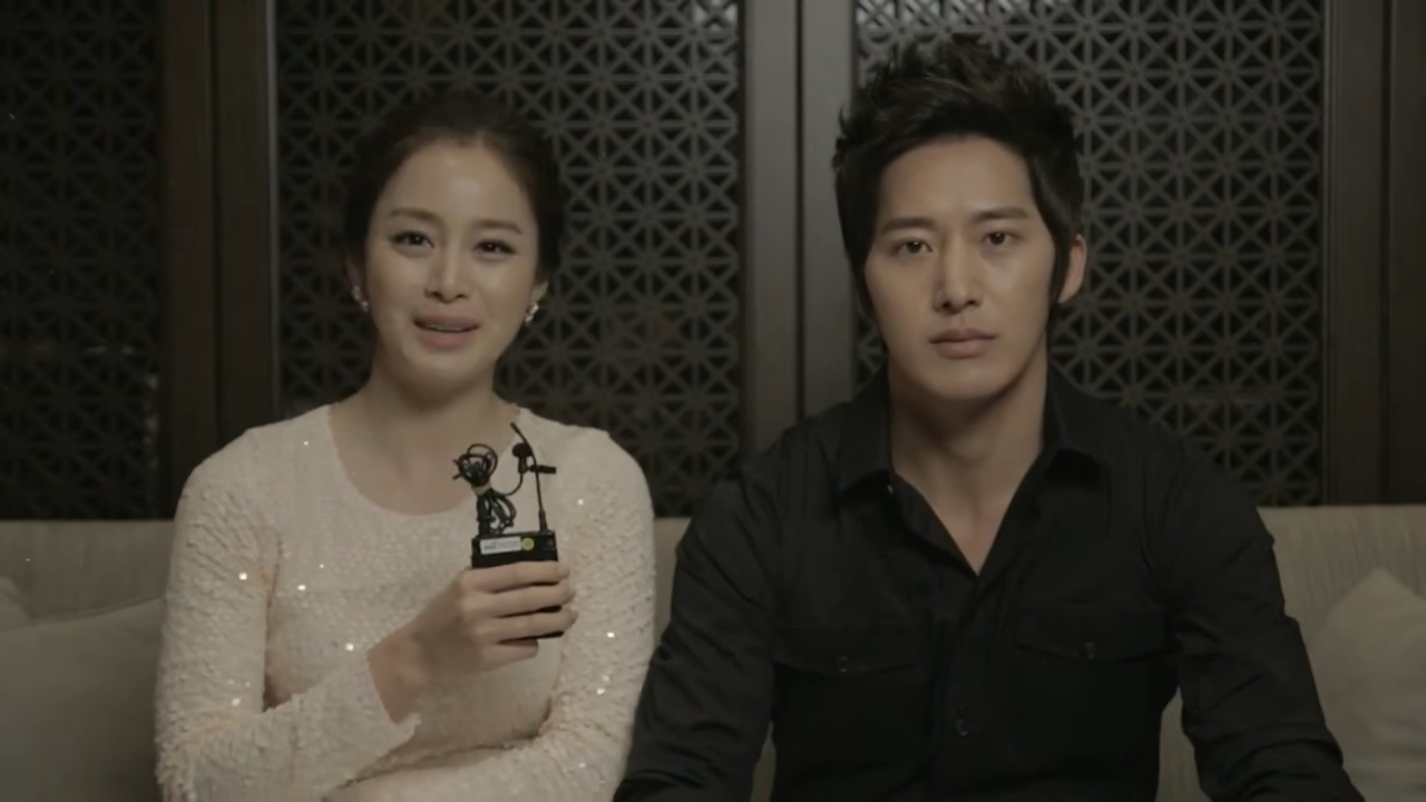 A atriz Kim Tae-hee e o ator Lee Wan.