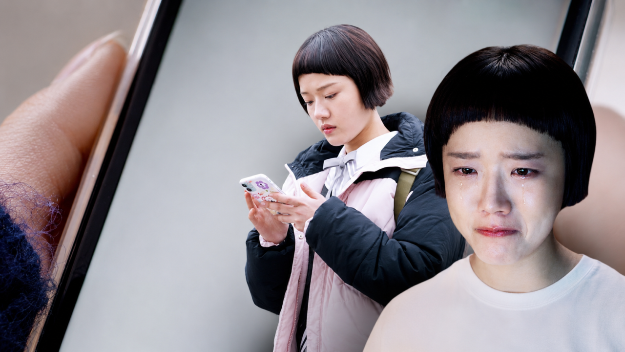 A personagem Yeo Eui-ju chorando em cena de O Valor Absoluto do Amor.