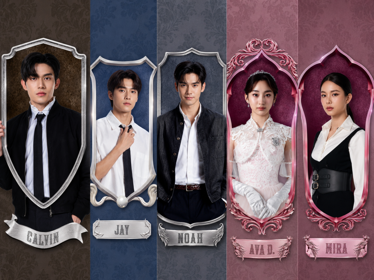 Atores do elenco de apoio de The Next Prince reunidos nas locações que simulam os espaços governamentais de Emmaly