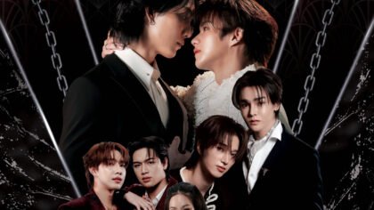 Os atores Boat Yongyut Termtor e Oat Phatsakorn Sararat caracterizados como os protagonistas Nakhun e Phatsa na série KNOT