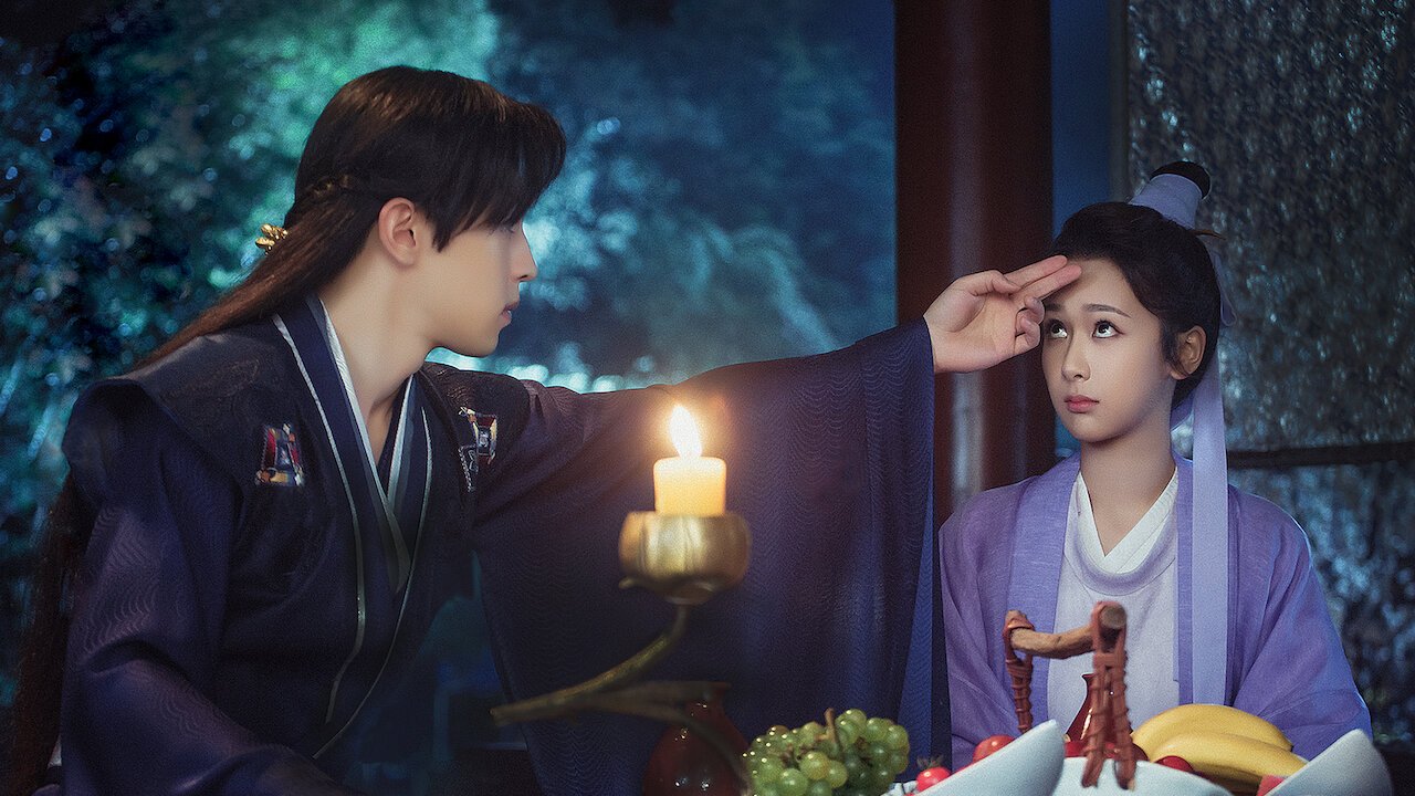 Os personagens Jin Mi e Xu Feng em cena de Cinzas do Amor.