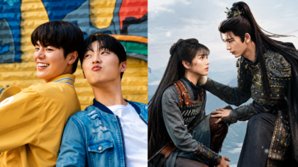Montagem com cartazes dos doramas Melancia Cintilante e Pursuit of Jade