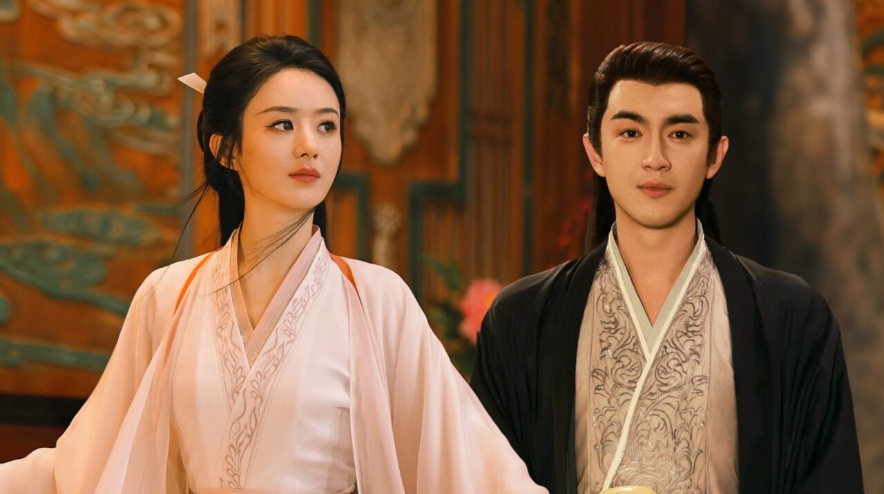 Zhao Liying e Lin Gengxin em cena do drama xianxia A Lenda de ShenLi.