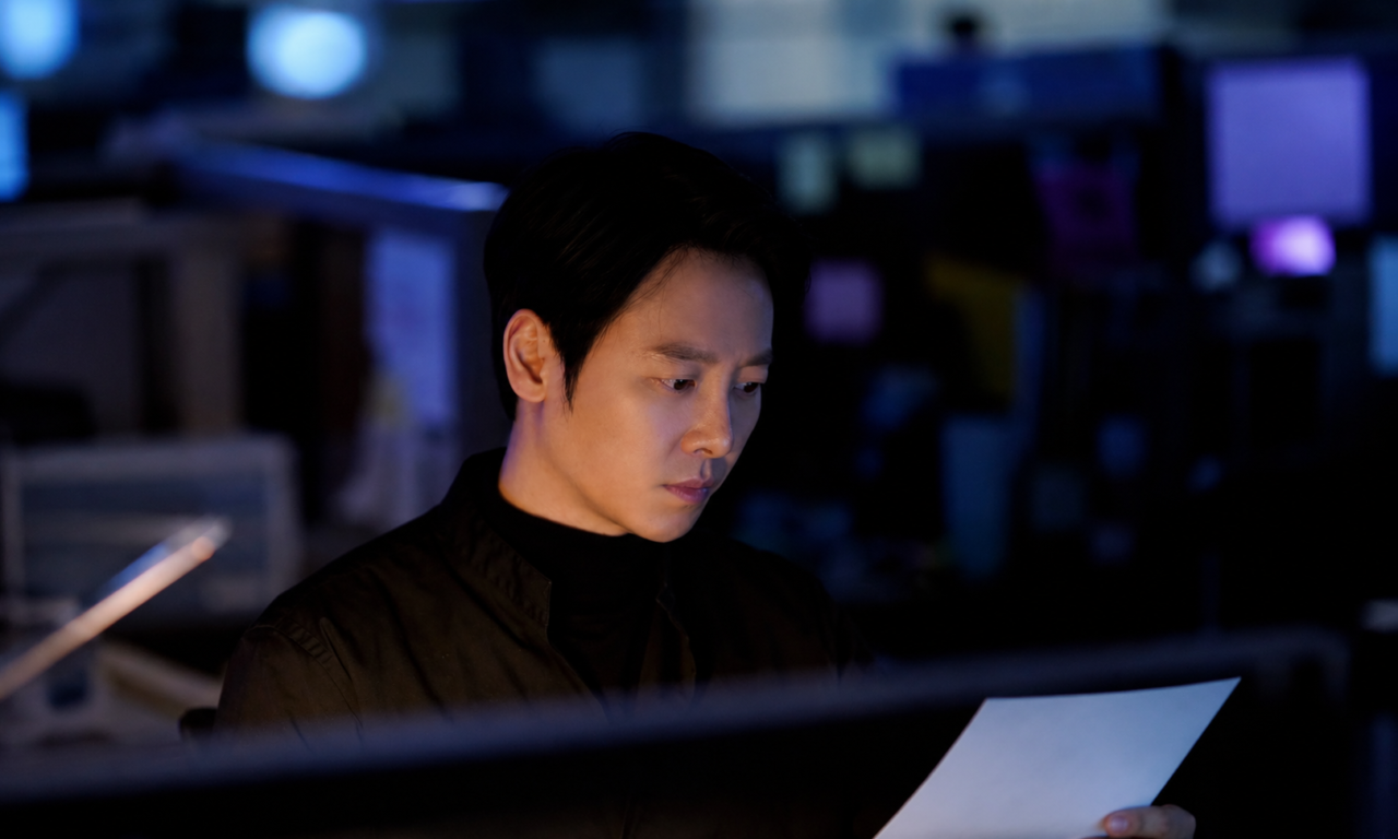 Kim Dong Wook com olhar preocupado no dorama As Memórias do Homem.