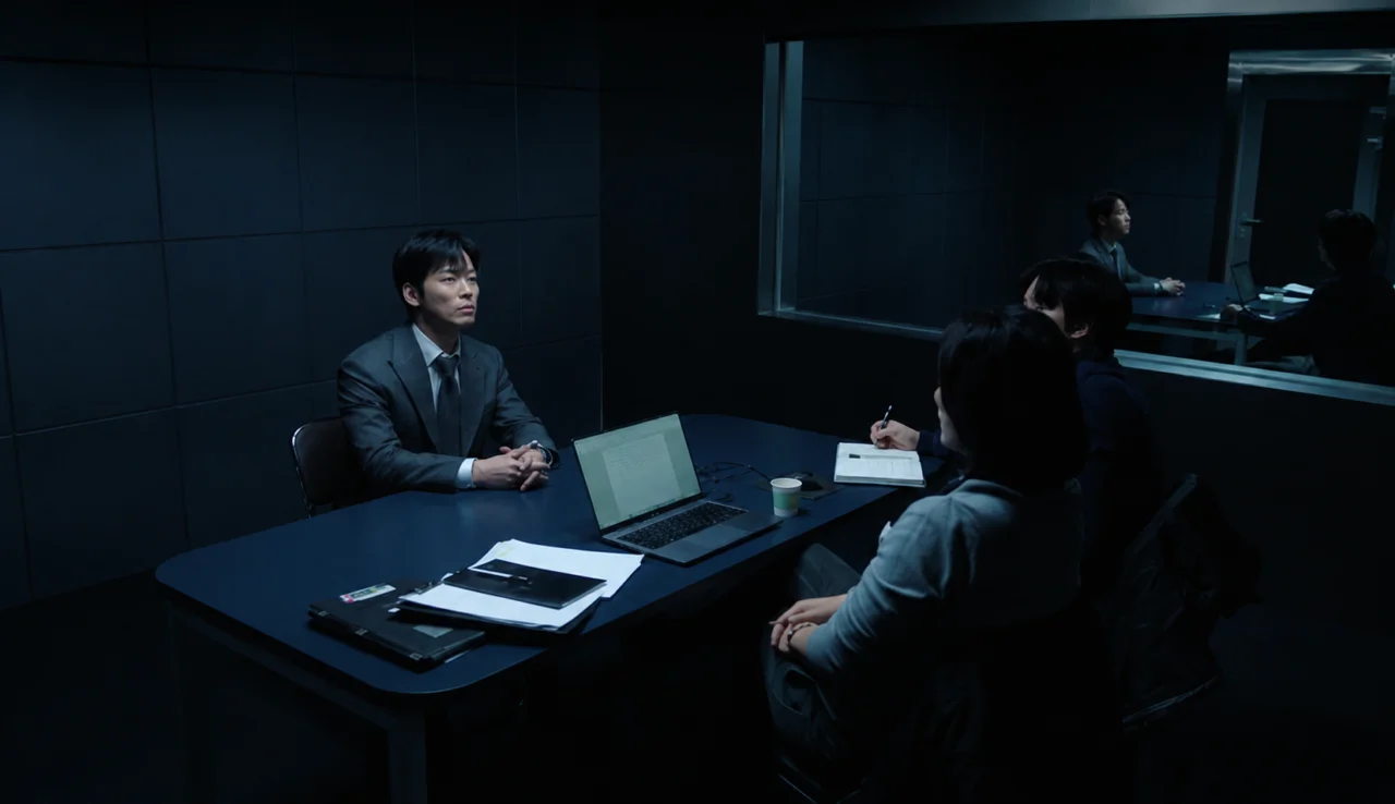 Namkoong Min como Kang Tae Joo lidando com a desconfiança da polícia.