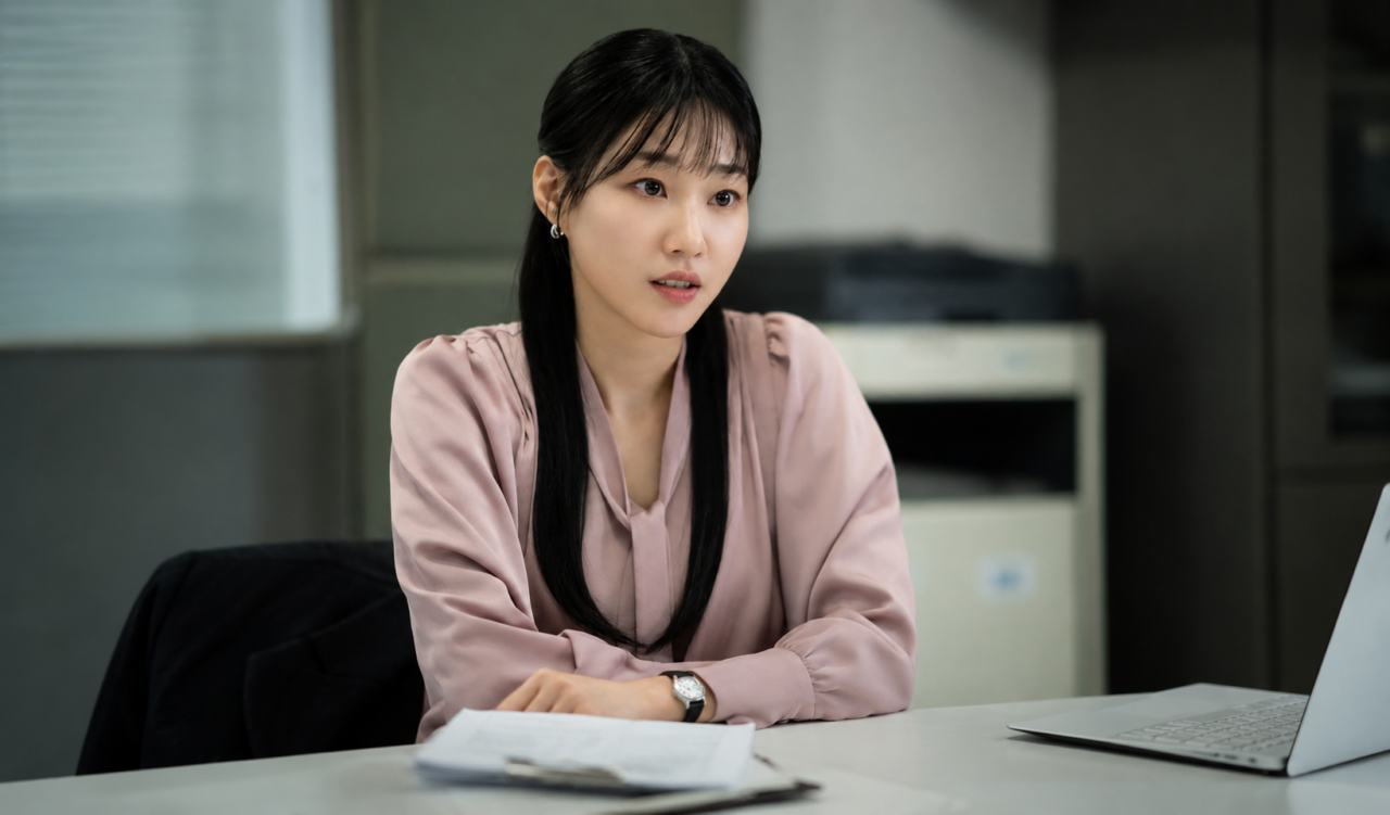 Ha Yoon Kyung caracterizada como a estudante de direito Kang Ha Ri em The Apartment Job.