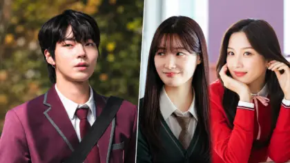 Montagem com o ator Hwang In Yeop e as atrizes Jung Chae Yeon e Moon Ga Young