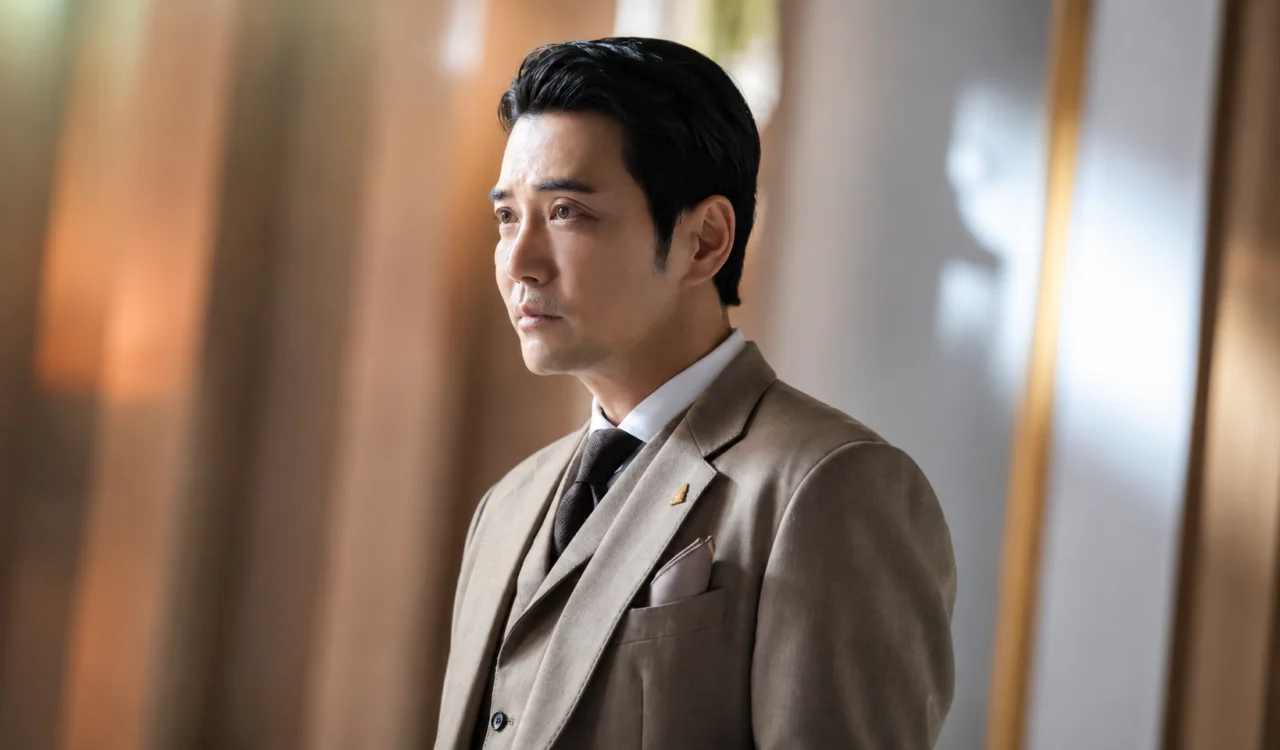 O ator Joo Sang Wook caracterizado como o antagonista Ju Gang Chan.