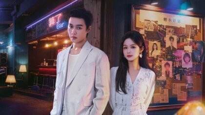 Os atores Ke Chun e Yu Yin em imagem promocional do dorama Mentiras de Doçura.