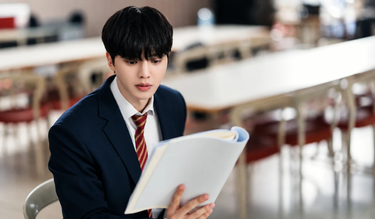 Song Kang caracterizado de forma elegante e séria como o pianista Kang Bi Oh.