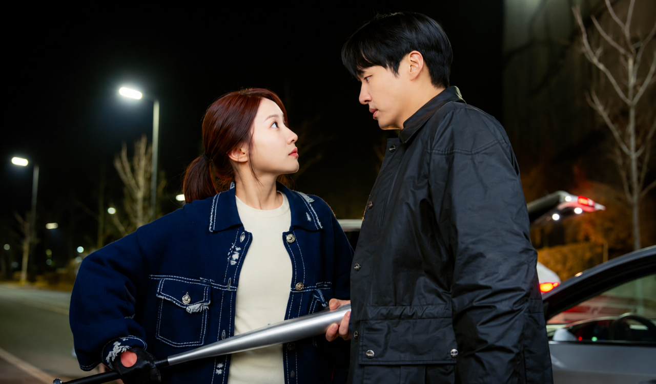 Yang Se Jong e Park Eun Bin em cena de investigação no dorama Assustadoramente Apaixonados.