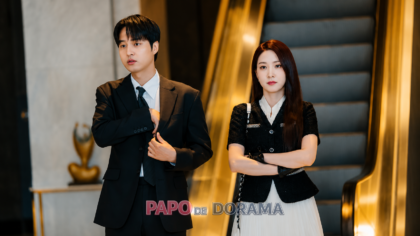 Os atores Yang Se Jong e Park Eun Bin caracterizados como Ma Gang Uk e Cheon Yeo Ri no dorama Assustadoramente Apaixonados.