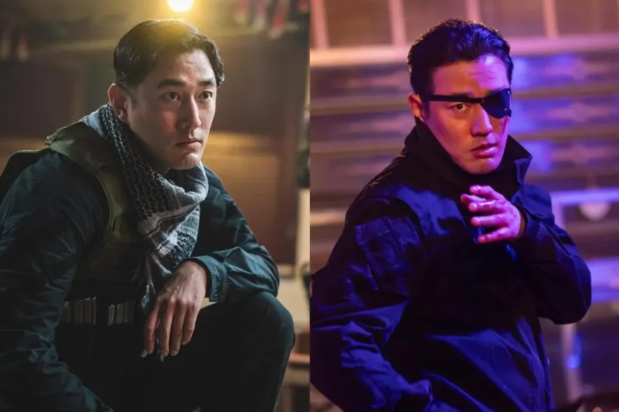 Jo Han Sun caracterizado como o mercenário Bale, utilizando tapa-olho.