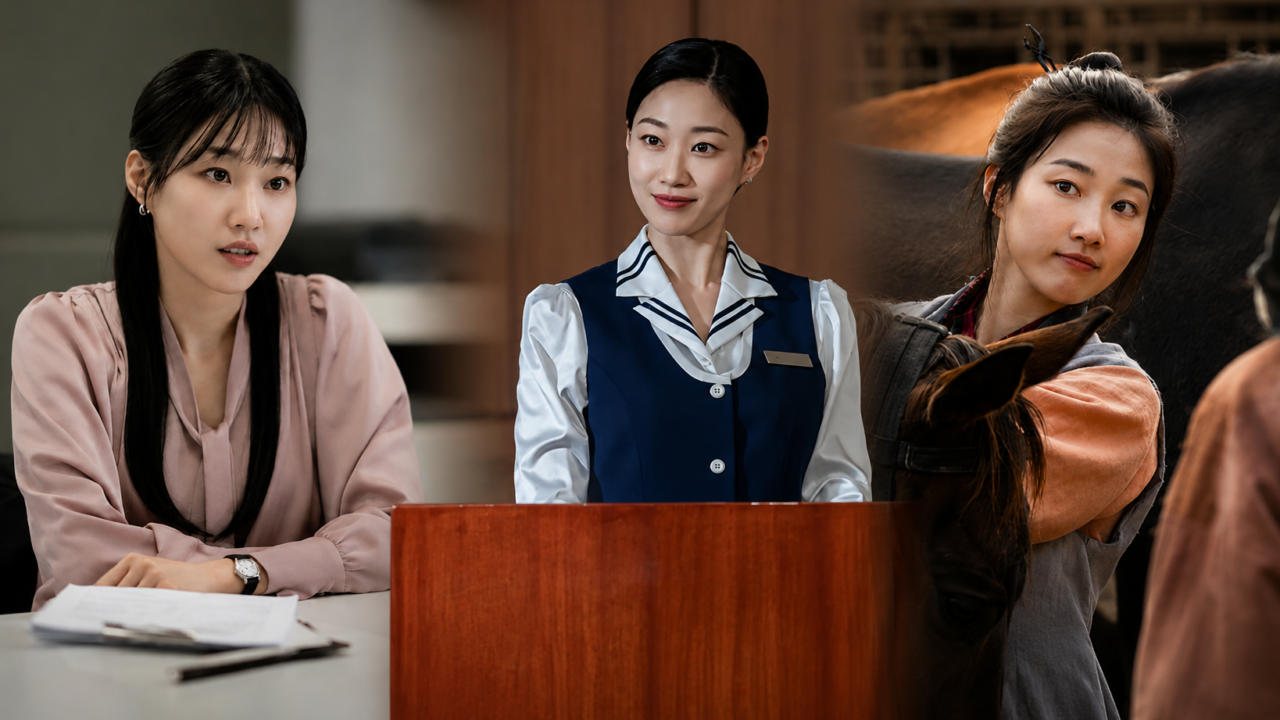 Montagem destacando as caracterizações da atriz Ha Yoon Kyung nos doramas lançados em 2026.