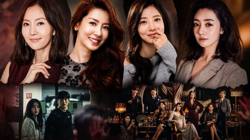Montagem com os atores de atores dos doramas de suspense.
