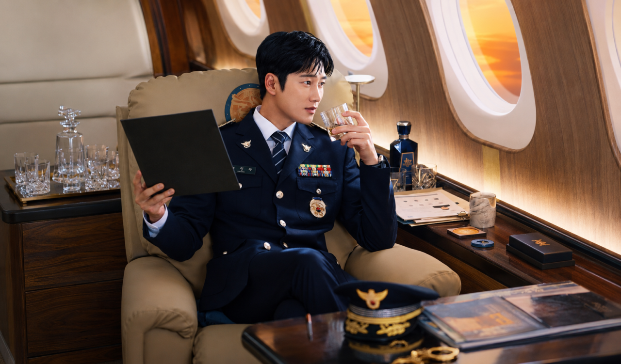 O ator Ahn Bo Hyun caracterizado como policial na série Flex X Cop 2.
