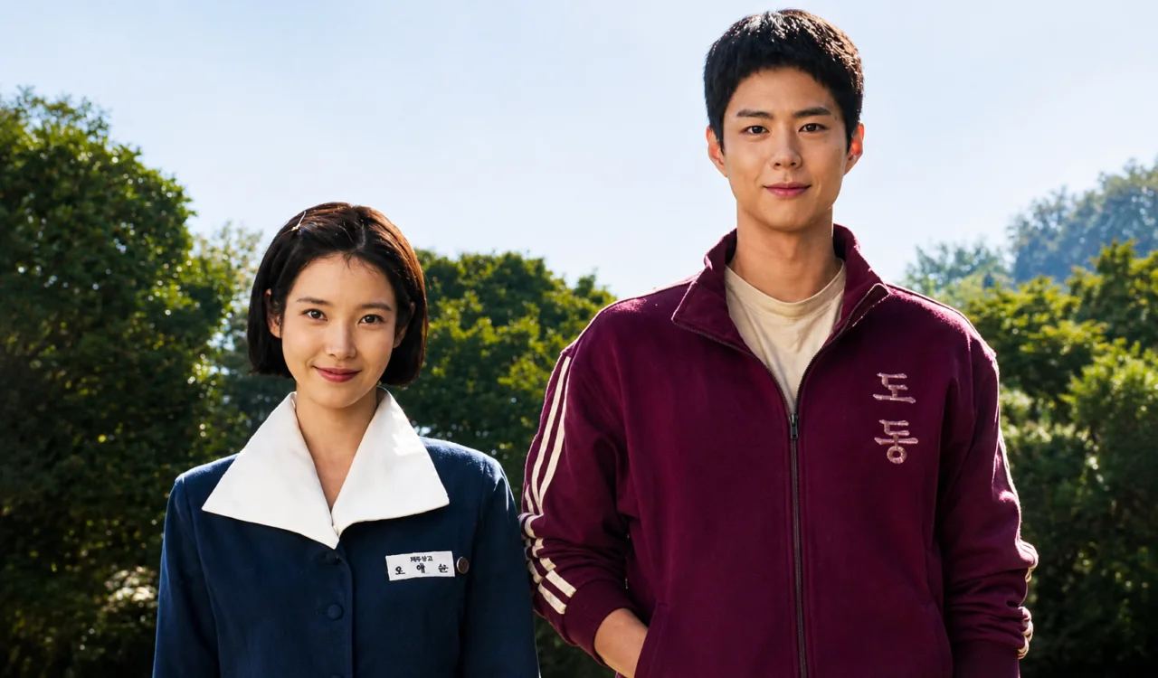 Cena do casal protagonista no dorama Se a Vida Te Der Tangerinas...