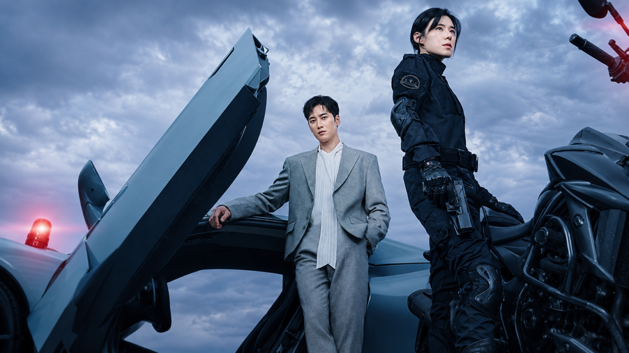 Ahn Bo-hyun e Jung Eun-chae em imagem promocional da segunda temporada do dorama Flex x Cop.