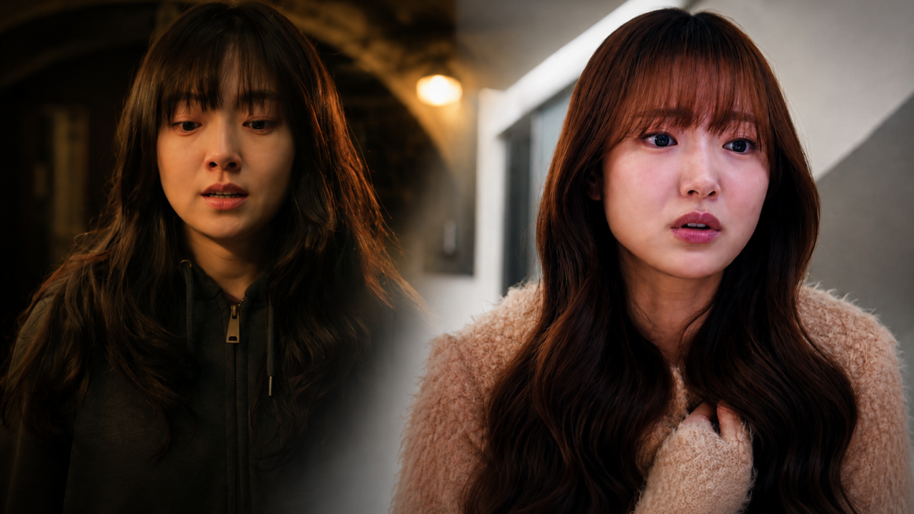 Kim Hye Jun em duas imagens distintas, caracterizada para doramas diferentes.