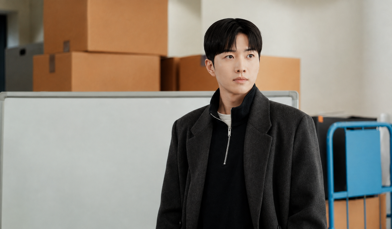 Kang Hoon em ambiente de escritório na série Meu Idol é Meu Chefe.