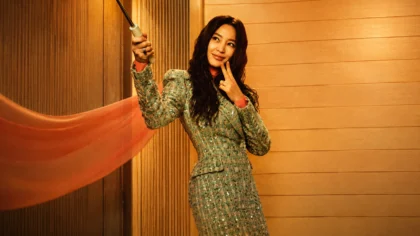 Atriz Kim Hye Soo caracterizada em cena do dorama Além da Traição.