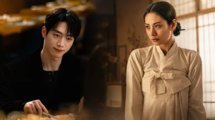 Os artistas sul-coreanos Seo Kang Joon e Nana em imagens de divulgação de doramas.