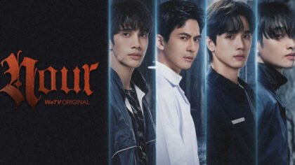 Boss Patthakarn, Tongtong Kitsakorn, Toey Pongsakorn e Phoom Chawonwat no pôster de NOUR