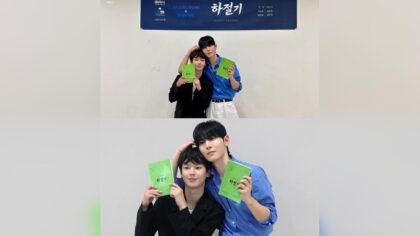 Seong In Ho e Kim Do Min juntos durante a leitura de roteiro de Summertime