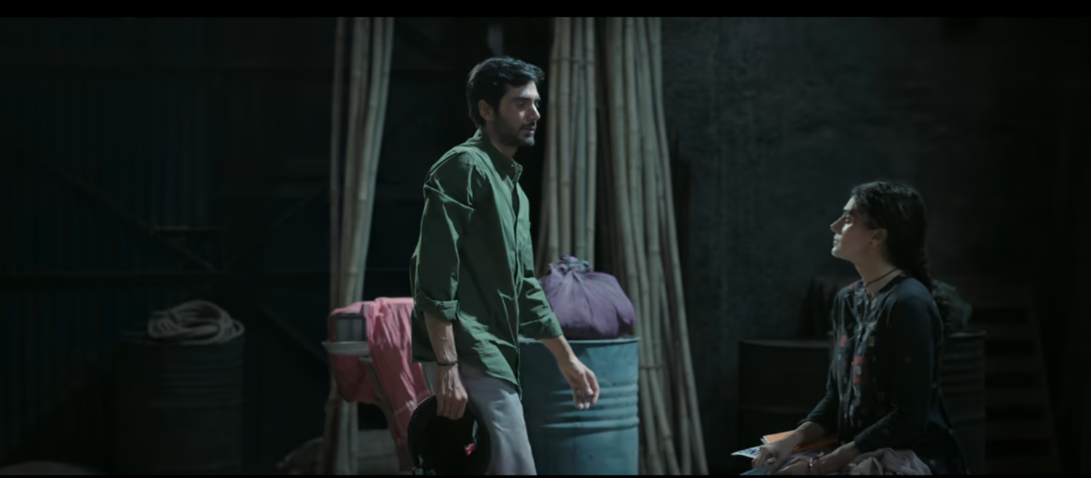 Bani speaks with Gokul during a tense scene in Gandhari