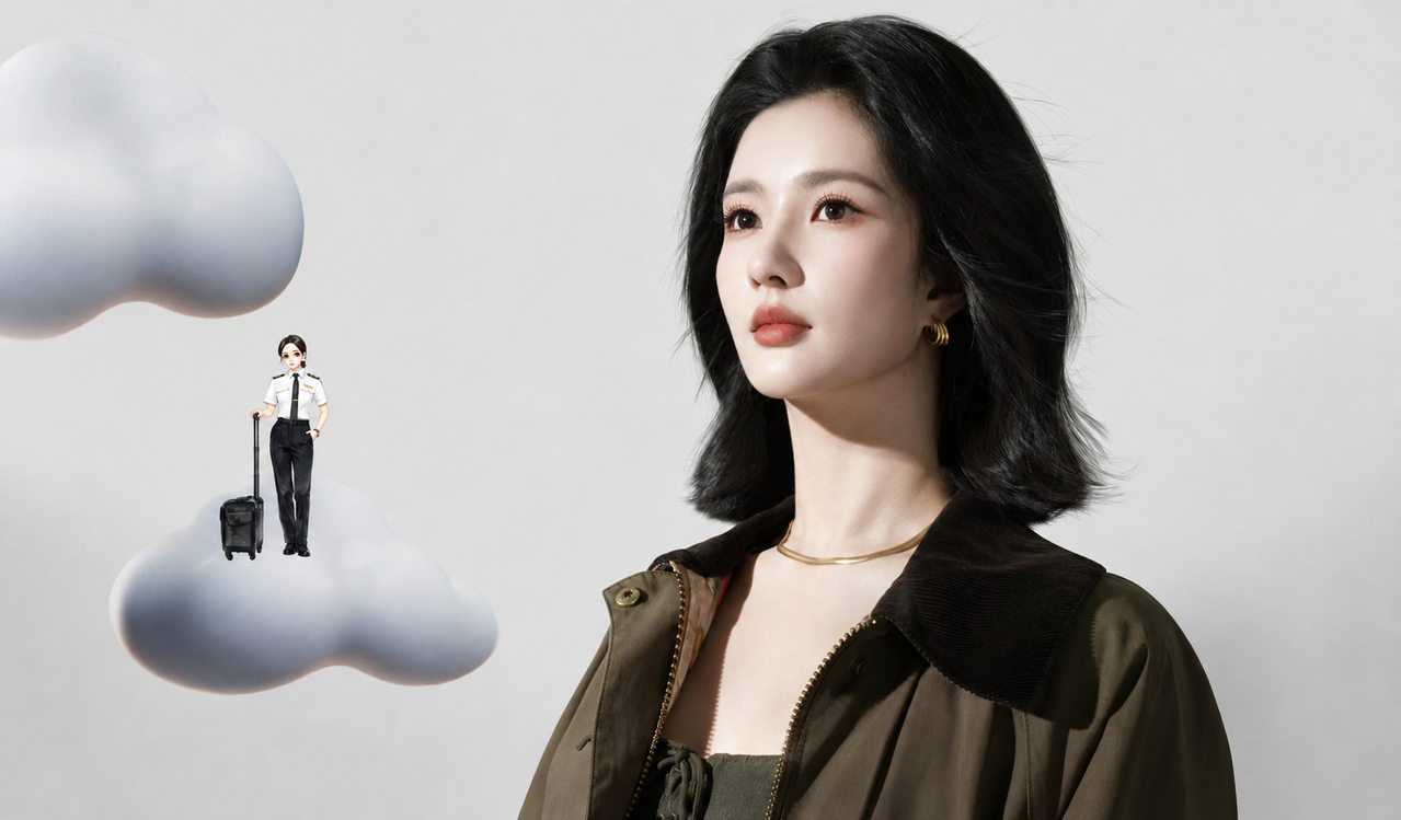 Liu Xie Ning as pilot Ruan Si Xian in Blossom Through the Cloud