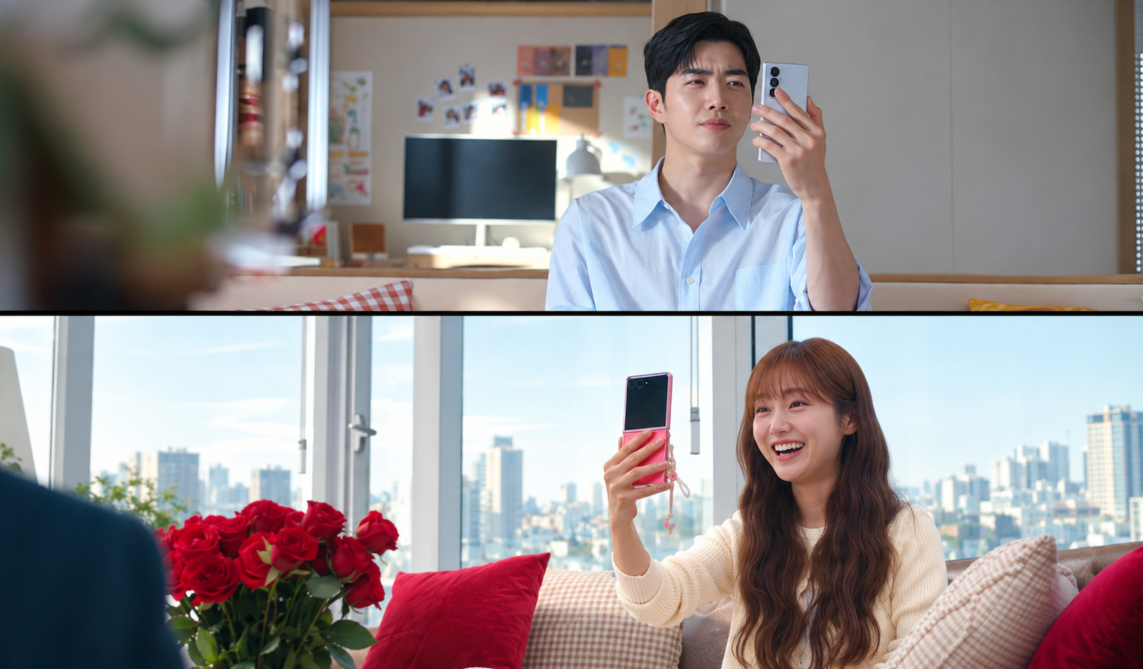 Kang Ha Gi y Nam Da Reum hablan por videollamada mientras ella trabaja en París