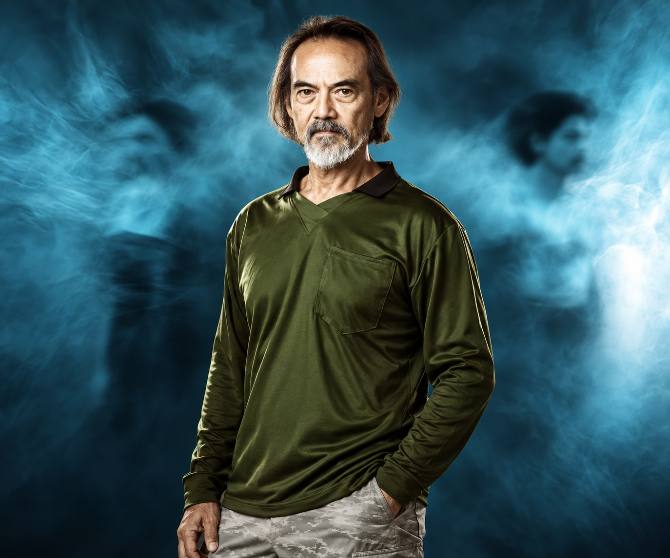 Top Sahatchai as Uncle Chan in a promotional image