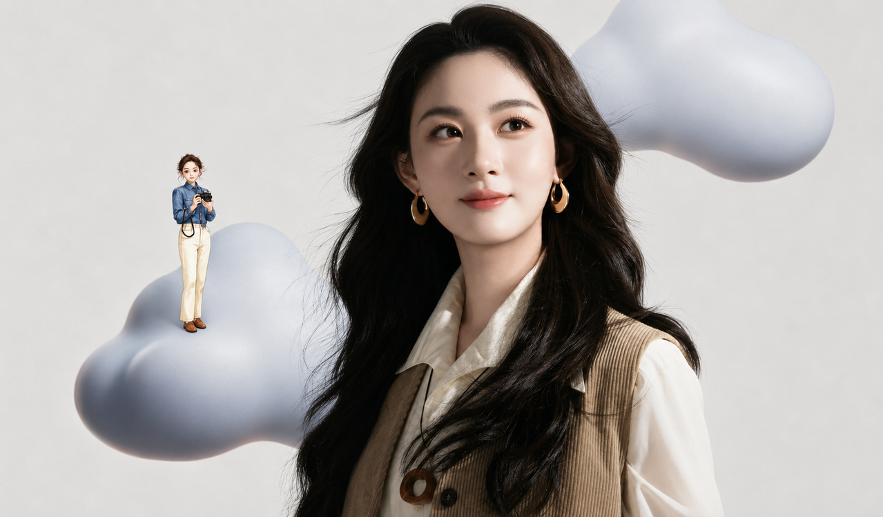 Zhao Qing as photographer Zheng You An in Blossom Through the Cloud