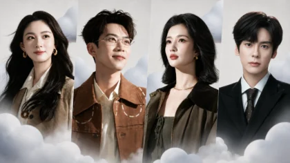 Central characters from the C-drama Além das Nuvens.